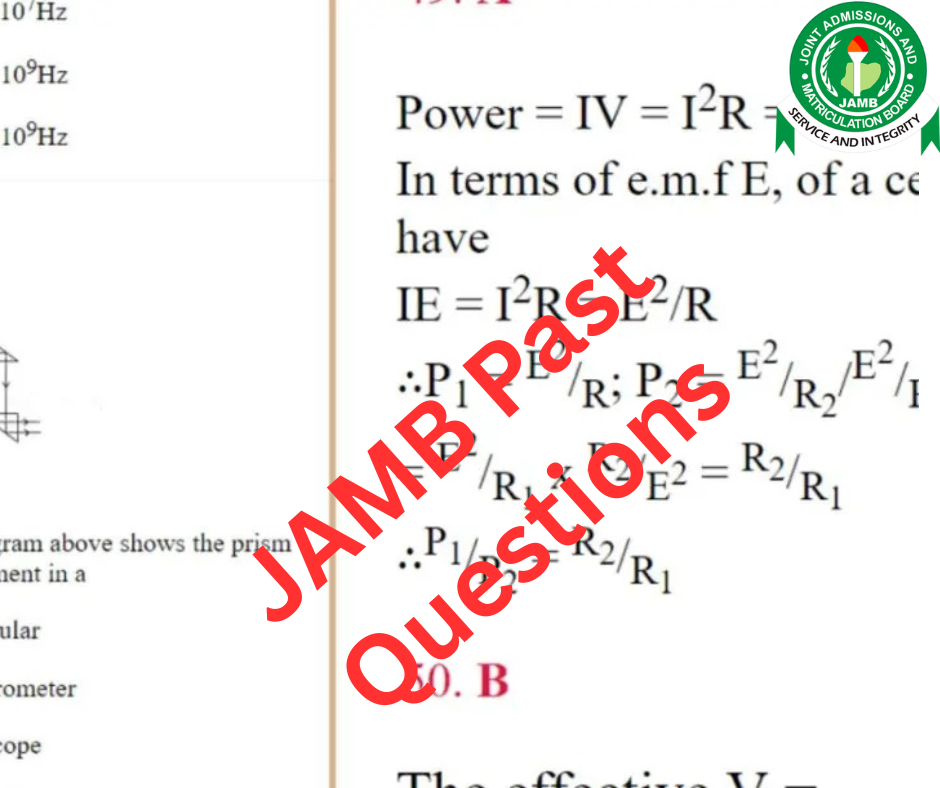 JAMB Past Questions and Answers